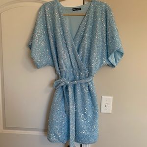 Baby Blue Sequin Dress